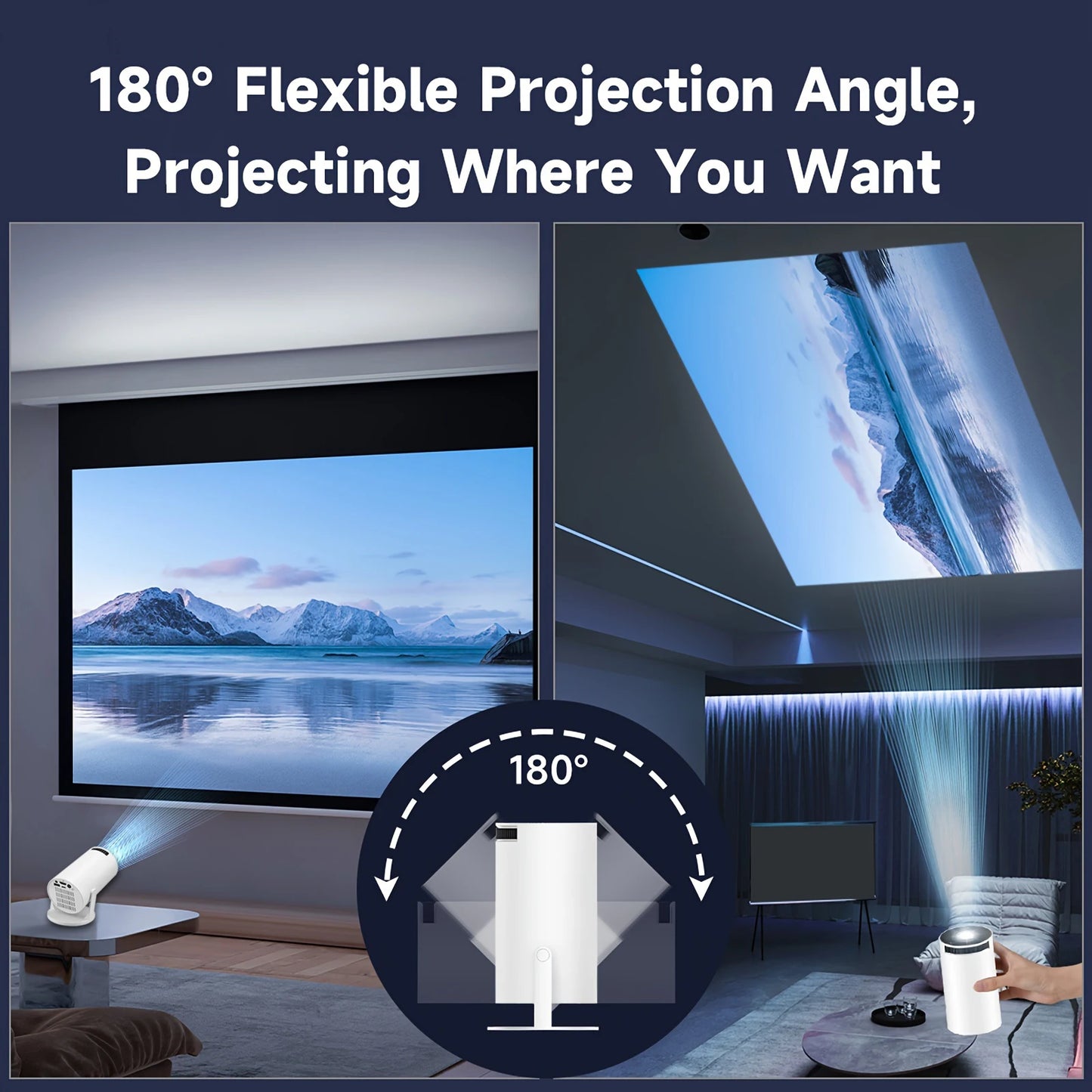Mag Projector HY300 Cube Pro M5 – 4K & 1080P Portable Cinema | Bluetooth | For iPhone & Android