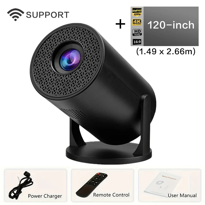 Mag Projector HY300 Cube Pro M5 – 4K & 1080P Portable Cinema | Bluetooth | For iPhone & Android