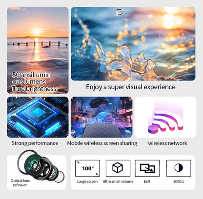 Mag Projector HY300 Cube Pro M5 – 4K & 1080P Portable Cinema | Bluetooth | For iPhone & Android