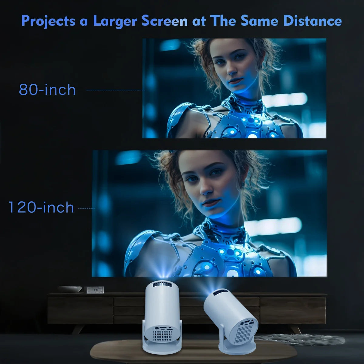 Mag Projector HY300 Cube Pro M5 – 4K & 1080P Portable Cinema | Bluetooth | For iPhone & Android